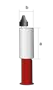150mL Red Cap Co-axial